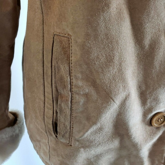 Adler Collection Women's Tan Lamb Skin Leather Jacket Size Large - Picture 8 of 11